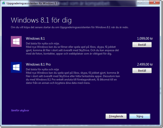 Pris windows 8